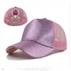 Comércio exterior chapéu de rede feminino para verão quente abertura traseira rabo de cavalo fosco boné de beisebol moda versátil proteção solar chapéu de aba de pato