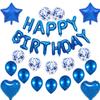 Conjunto de globos de confeti con lentejuelas decorativas para cumpleaños de bebé, venta transfronteriza, con letras de feliz cumpleaños