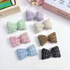 Acessórios de Laço Prontos com Enchimento de Algodão Almofada Xadrez Nó Acessórios de Cabelo Grampos de Cabelo Sapatos e Meias Roupas de Outono e Inverno Acessórios para Joias DIY