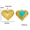 Acero Inoxidable Color Esmalte Colgante de Corazón con Goteo de Aceite Encaje Tallado Colgante de Corazón de Melocotón Accesorios para Manualidades Accesorios