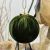 Nuevo adorno navideño de tela de terciopelo de 10 cm transfronterizo, decoración para árbol de Navidad, bola de Navidad de peluche, Amazon