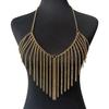 Bambu, como roupas, joias transfronteiriças, corrente de amor dourada, borla, moda sexy, corrente de corpo oco DL0012