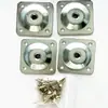 Pieza de Hierro Cuadrada Engrosada Pieza de Conexión Plana Cuadrada Conector de Pata de Mueble Sofá Banco Mesa Silla Pie de Madera Fijo