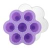 Silicona de Grado Alimenticio 7 Hoyos Forma de Pomelo Molde para Gelatina Hogar Hielera Alimentos Complementarios para Niños Caja para Refrigerador Molde de Hielo con Tapa