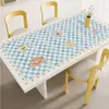 Jogo Americano Minimalista para Mesa de Jantar, Impermeável, à Prova de Óleo, Lavável, Resistente ao Calor, Toalha de Mesa, Cor Creme, Protetor de Mesa de Centro de PVC de Alta Qualidade