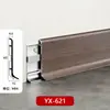 Fivela de Rodapé de Liga de Alumínio Metal Madeira Grão Rodapé Ultra-Fino Doméstico 6cm Extremamente Estreito Espessado Normcore Impermeável
