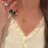 Estilo Livro Vermelho Pequeno Dourado Areia Brilhante Planeta Giratório Asteroide Colar Pulseira Moda Luxo Leve Conjunto de Joias de Alta Qualidade