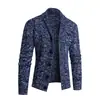 Suéter Cardigan Transfronteiriço 2026 Novo Masculino com Gola Convertível, Estilo Europeu e Americano Moderno, Tricô de Manga Longa para Jovens Homens