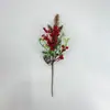 Frutos Rojos Adornos Decorativos Navideños Piñas Sala de Estar Bonsái Jarrón Adornos Fruta de la Fortuna Agujas de Pino Frutos Rojos