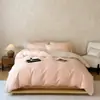 Suave, masticable, moderno, simple, estilo de color sólido, todo algodón, todo algodón, dos tonos, juego de cuatro piezas, serie, lavable, duradero, dropshipping