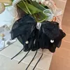 Pinza de Lazo de Encaje Suave con Perla para Cola de Caballo de Primavera para Mujer, Accesorio para el Cabello de Gama Alta Estilo Francés para la Parte Posterior de la Cabeza