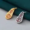 Joias de prata pura 999 Colar com pingente de prata tailandesa Pingente Bagua Jin Guang Zhuan de cinábrio Acessório de pingente Etiqueta para pulseira DIY