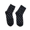 Calcetines de Lana Nuevos de Otoño e Invierno 2023, Gruesos, Suaves y Cerosos, Calcetines de Media Caña de Lunares para Mujer, Lindo Estilo Japonés con Encaje de Volantes, Modernos