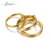 Aliexpress Wish Popular Acero Inoxidable Oro 18K Brillante Liso Anillo Ins Personalizado Creativo Simple Anillo al por Mayor