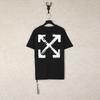 Camiseta de algodón de manga corta estilo hip hop y skate con estampado de salpicaduras de tinta y grafiti de flecha de la marca de moda transfronteriza OWF