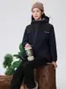 Cuello alto, terciopelo súper suave, tiras reflectantes, chaqueta cálida para exteriores, chaqueta de trabajo, a prueba de viento e impermeable, logo bordado personalizado