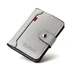 Cartera Hombre Corta Delgada Simple Botón a Presión Cuero Cartera Plegable Hombre Billetera para Monedas Hombre Portabilletes