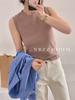 Verão 2024/Estilo Americano Retrô Colete Slim Feminino Simples Casual Combina com Tudo Solto Regata Base