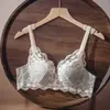 Lingerie Sexy Soutien Push-Up para Seios Pequenos Reunião Lateral dos Seios Anti-Queda Estilo Francês Pura Desejo Conjunto de Sutiã de Renda Feminino