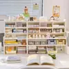 Prateleira de Armazenamento de Mesa Feminina Prateleira de Armazenamento Dobrável Multicamadas Organizador de Material de Escritório de Mesa de Dormitório Armazenamento de Cosméticos