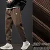 Pantalones de chándal deportivos para hombre para todas las estaciones, pantalones de chándal de pana, nuevos pantalones largos de otoño e invierno, pantalones casuales holgados para hombre