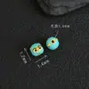 Plata S925 chapada en oro de 24 quilates, cuentas espaciadoras de esmalte, accesorios para joyería DIY hechos a mano, cuentas decorativas para pulseras tejidas, cuentas sueltas