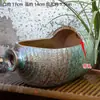 Filtro Paisajismo Juego Completo de Adornos Cerámicos para Estanques de Peces Maceta de Cerámica Tanque de Peces Antiguo Agua Circulante Piscicultura Agua Corriente Cascada