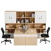 Mesa de Escritório Financeiro com Armário Alto Estação de Trabalho Contábil Dupla Face Face a Face Combinação de Mesa e Cadeira para Escritório de Pessoal Simples Moderno
