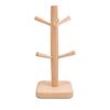 Porta-copos de madeira de faia estilo japonês, escorredor de copos, porta-xícaras de chá, suporte para copos de água, rack de armazenamento, porta-copos simples estilo japonês