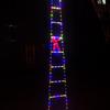 Muñeco de Papá Noel LED Trepando Escalera Figura con Luces para Decoración Festiva de Interior y Exterior, Escaparate, Árbol de Navidad, Multicolor