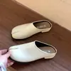 Design de Nicho Interno que Aumenta a Altura Meia-Pantufas Bico Dividido para Mulheres, Sapatos Slip-On de Salto Meio Bloco para Primavera, Mocassins, Sapatos Casuais Femininos