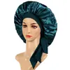 Gorro de Satén para Dormir Transfronterizo de Amazon Tejido de Punto de Satén Gorro para el Cuidado del Cabello para Mujer Sombrero de Ala Ancha Elástico Estilo Europeo y Americano