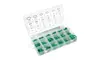 Caja de reparación de anillos tóricos 270 piezas juego de anillos tóricos para aire acondicionado de coche caja de anillos tóricos de sellado anillo tórico verde