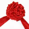 Gran Bola de Flores Rojas Ceremonia de Apertura Ceremonia de Boda Desvelada Hortensia Roja Coche de Boda Coche Nuevo Mudanza de Boda Ceremonia de Celebración de Flores Rojas Grandes