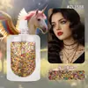 Camaleão Colorido Glitter Gel Brilho Corporal em Pó Lantejoula de Sereia Gel Carnaval Maquiagem para Rosto e Olhos