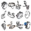 Set de 11 Piezas Anillo de Rana Vintage Lindo Animal Abierto Set de Anillos de Serpiente Anillo Completo Declaración Anillo Punk