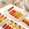 Bandeja Drenadora de Azúcar Hielo Huliu para el Hogar BNBS, Plato Drenador Hueco de Doble Capa, Bandeja para Exhibir Frutas, Disponible en Múltiples Colores