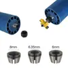 Pinza para Fresadora de Madera 6mm Vástago de 1/4 8mm Manga de Conversión de Pinza para Fresadora Recortadora Tuerca de Máquina de Grabado Pinza de Conversión