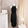 Comércio Exterior Transfronteiriço Vestido Longo Europeu e Americano 2026 Vestido Feminino Novo Estilo Roupas Femininas Primavera e Verão Ajuste na Cintura Vestido de Primavera