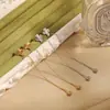 Estilo Ins Coreano Nuevo Pendiente de Línea de Pétalos para Mujer Diseño de Nicho Moda de Alta Gama Pendientes Largos con Borlas Accesorios