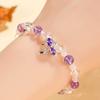 Nuevo Pulsera de Perlas de Agua Dulce Amatista con Cuentas para Mujer Nueva Original China Pulsera de Mariposa de Cristal Blanco Joyería al por Mayor