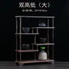 Tetera Set de Té Base para Tetera de Arcilla Púrpura Madera de Ala de Pollo Estante de Exhibición Madera Maciza Chino Pequeño Gabinete de Múltiples Tesoros Base Soporte para Bonsái