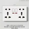 Fabricante Enchufe Personalizado Enchufe Británico de Una Abertura 13A Enchufe Multifunción de Cinco Orificios Panel de Enchufe USB Interruptor 25A40A