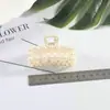 Presilha Elegante Estilo Francês para Cabelo na Parte de Trás da Cabeça Tamanho Grande Imitação de Pérola Presilha Estilo Coreano Simples Fofa Presilha Tubarão Garra de Cabelo