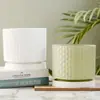 Maceta de Cerámica Popular Transfronteriza Temu con Plato, Diseño Simple para Uso Doméstico, Específicamente para Phalaenopsis, Maceta Estilo Ins para Suculentas y Plantas Verdes