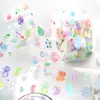 Fita PET Cortada com Faca Colorida Série Fragmentos Pequenos Estilo Coreano Estilo Desenho à Mão Decoração para Diário Colagem DIY