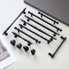 Accesorios de Ferretería para Muebles Minimalistas de Estilo Francés Manija de Tirador para Cajón Puerta de Gabinete Manija Negra Estilo Americano para Gabinete Armario