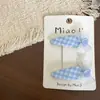 Nuevo Clip para el Cabello con Lazos Cuadros Florales Azul Claro, Diadema, Pasador, Pinza Lateral, Banda Elástica para Niños