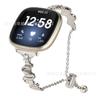 Adequado para Fitbit versa4 onda padrão meia pulseira versa3 metal diamante-embutido pulseira de relógio simples