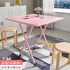 Mesa dobrável mesa de jantar retangular simples casa pequeno apartamento jantar mesa redonda aluguel barraca simples portátil ao ar livre